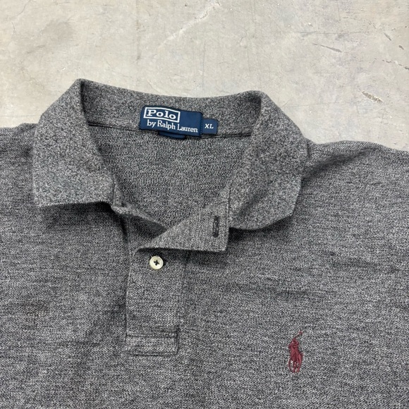 Polo Ralph Lauren Custom Fit Polo Shirt XLarge Charcoal Gray Cotton - Picture 3 of 3